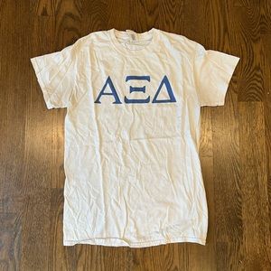 Alpha Xi Delta white tee with letters